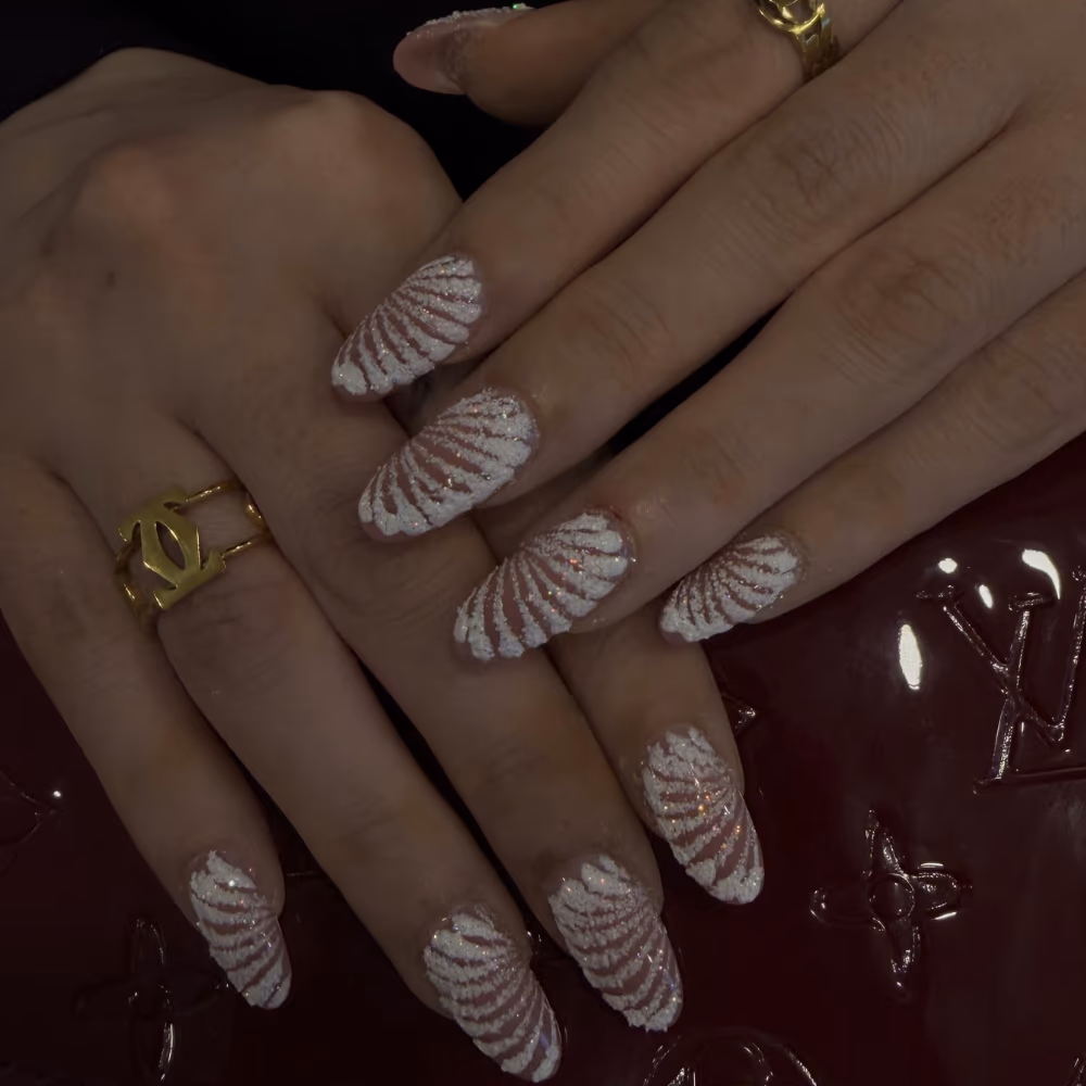 Neat gel nails with a clean finish, near Al Hail Beach, Seeb